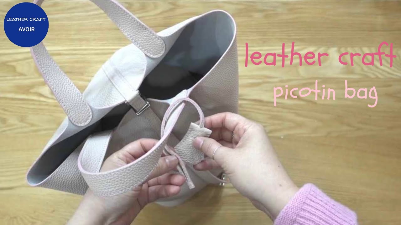 [leather craft] 피코탄백 제작기(leather crafting/picotin bag) - YouTube