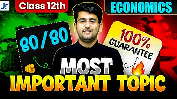 CLASS 12TH ECONOMICS 🔥 MOST IMP. Chapter-Wise Topics 📚 100% Sure Shot Paper ! BY Jatin Rajpal Sir