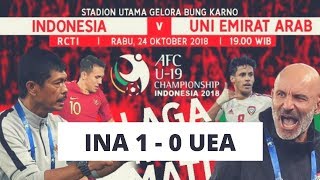 Cuplikan GOL Kemenangan!! (Indonesia 1 Vs 0 UEA)  AFC U-19 2018 Indonesia