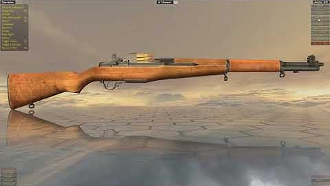 How does M1 Garand work in 3D animation