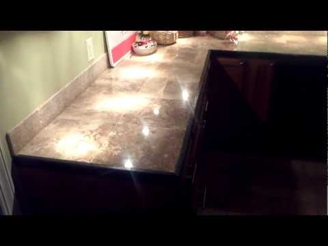 Install marble tile countertops with ease.