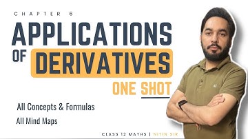 Applications of Derivatives Chapter 6 All Concepts & Formulas Class 12 Maths NCERT | ONE SHOT