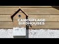 Camouflage birdhouses  a street art project