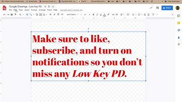 Low Key PD: Google Drawings - Edit - Cut, Copy, and Paste