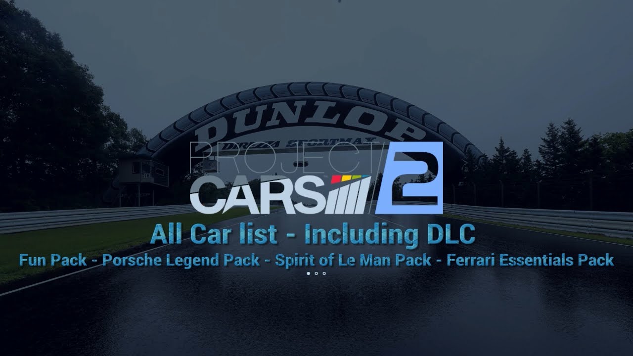 Here's The Full Car List For Project Cars 2, News