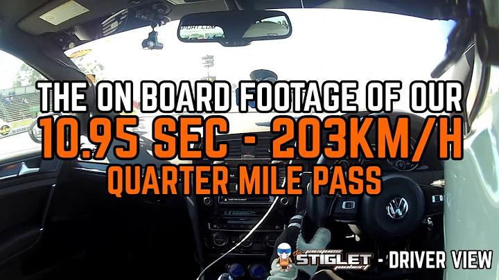 10 SECOND UNTAMED VW GOLF 7R ON BOARD QUARTER MILE PASS