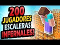 👉 Metí 200 Jugadores en Escaleras Imposibles!!! Minecraft Reto