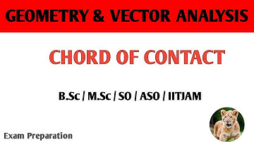 CHORD OF CONTACT ( POLAR EQUATION OF CONIC)