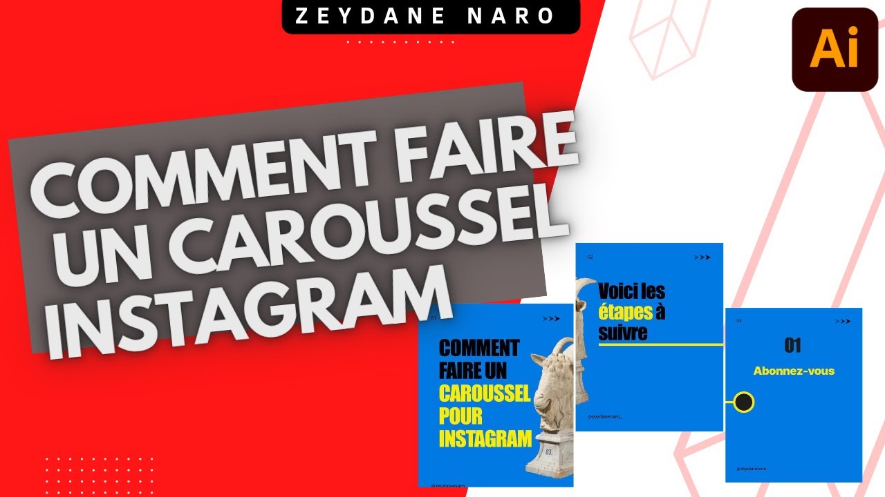 Comment faire un Caroussel Instagram Tutoriel Complet Illustrator Graphic Design YouTube
