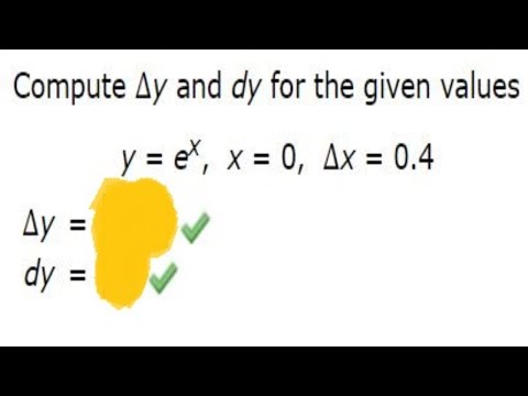 Video Compute Δy and dy for the given values of x and dx =... - youtube
