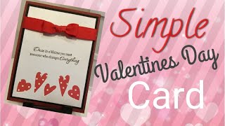 Simple Valentines Day Card - Card making - Paper to Masterpiece