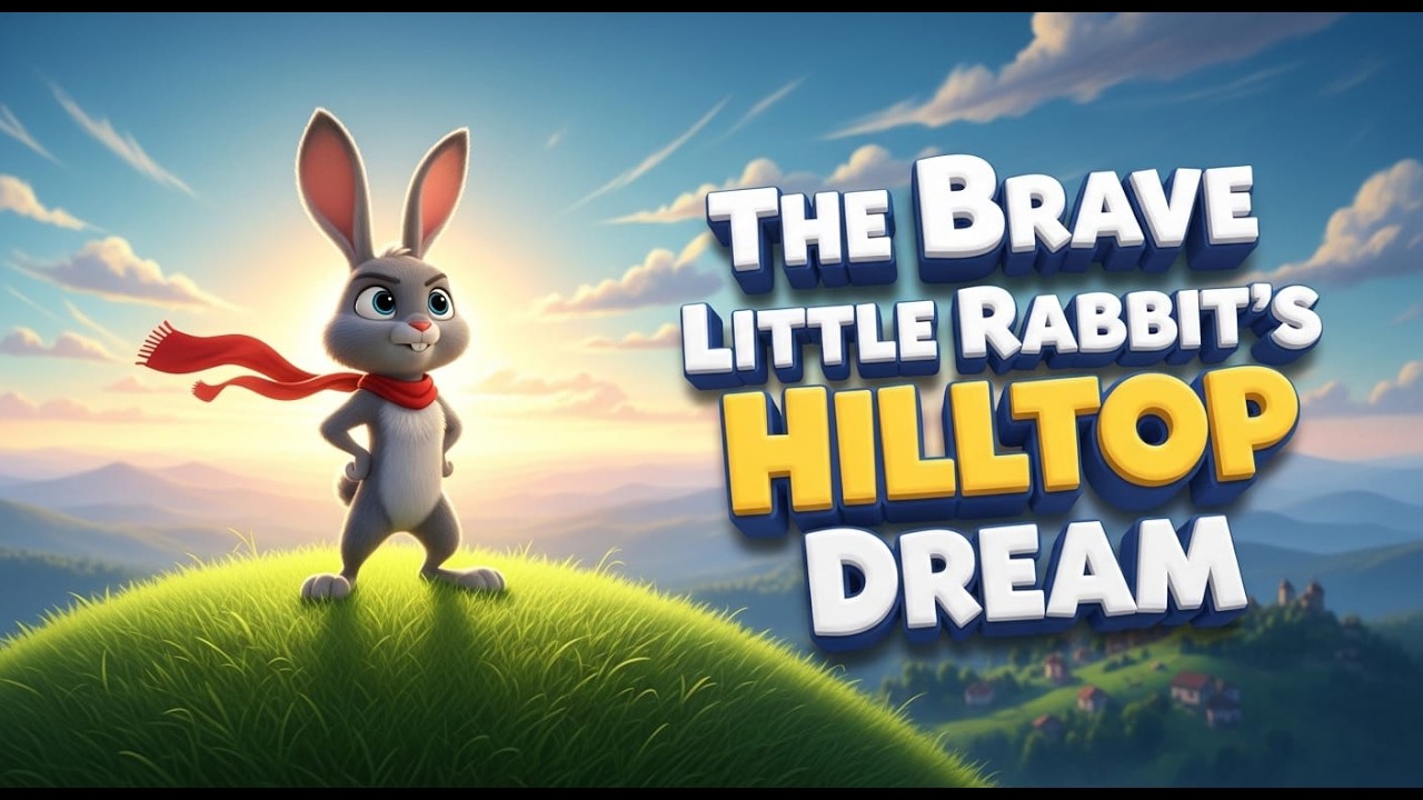 The Brave Little Rabbit’s Hilltop Dream 🐰 | A Heartwarming Kids Story About Courage & Friendship 🌈