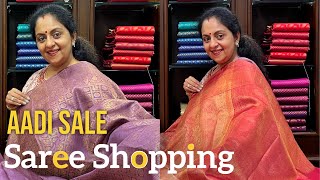 Aadi Sale Saree Shopping | Sindhu Krishna | Ishaani Krishna