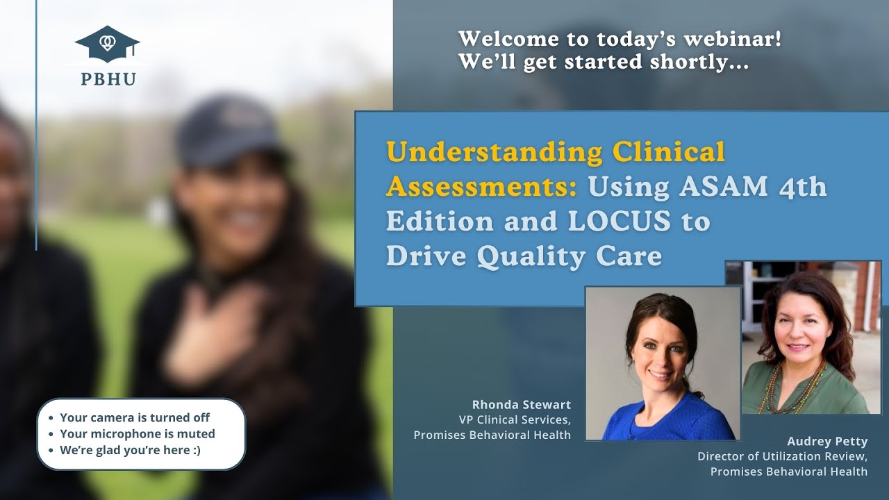 Understanding Clinical Assessments | PBHU Webinar | August 2025