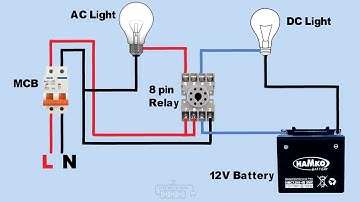 AC DC Light control automatic in 8 pin relay