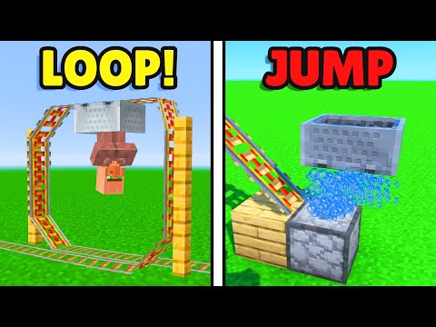 MINECRAFT: 15+ SECRET Roller Coaster Hacks!