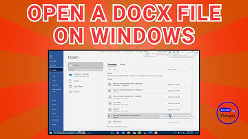 How to Open a DOCX File on Windows
