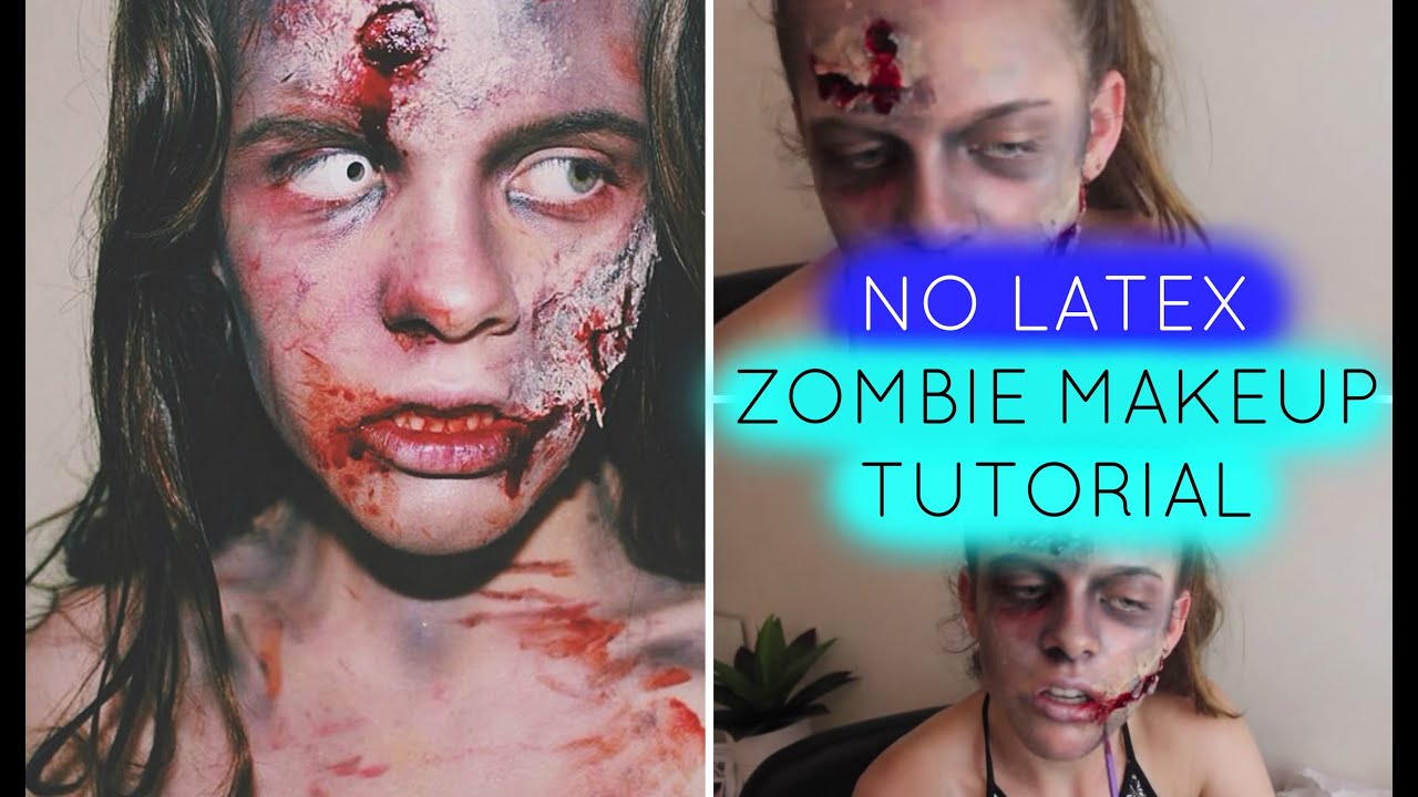 NO LATEX Zombie Makeup Tutorial Sarah Waters YouTube