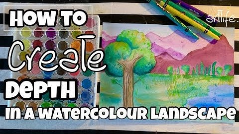 ART VIDEO: How to create DEPTH in an artwork. A watercolour landscape activity with Kerri Bevis #art