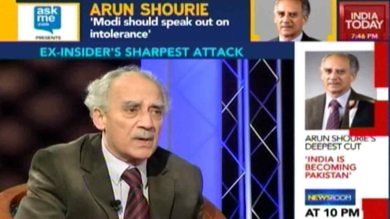 To The Point Arun Shourie On Growing Intolerance In India
