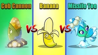 Plants Vs Zombies 2 Cob Cannon Vs Banana Launcher Vs Missile Toe