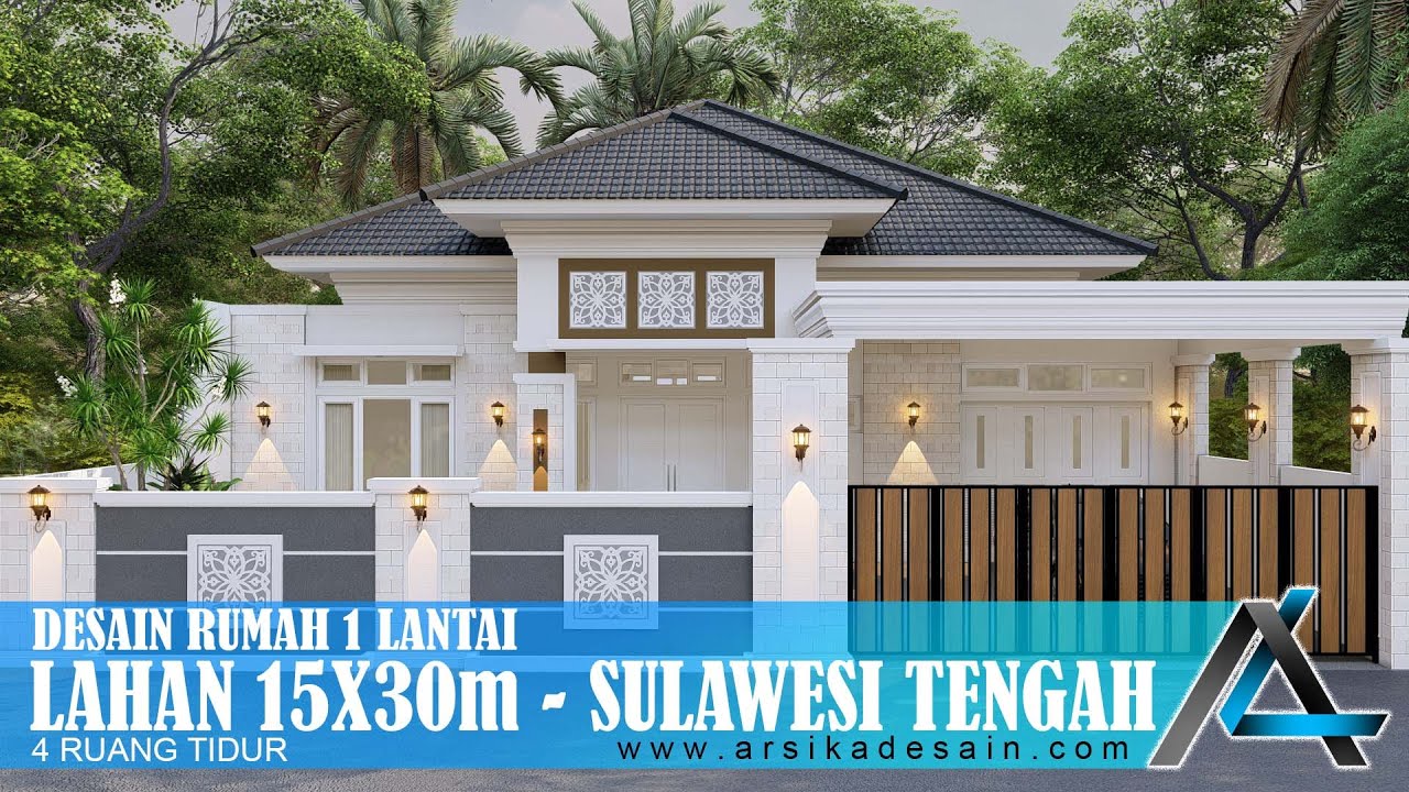 DESAIN RUMAH 15 x 30 METER I SULAWESI TENGAH –DESAIN RUMAH TROPIS #jasaarsitek #jasadesain #arsitek