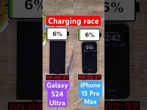Samsung Galaxy S24 Ultra vs iPhone 15 Pro Max charging race!