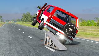 Cars vs HUGE Flip Ramp – Insane Car Jumps & Rollover Crashes | BeamNG.drive screenshot 5