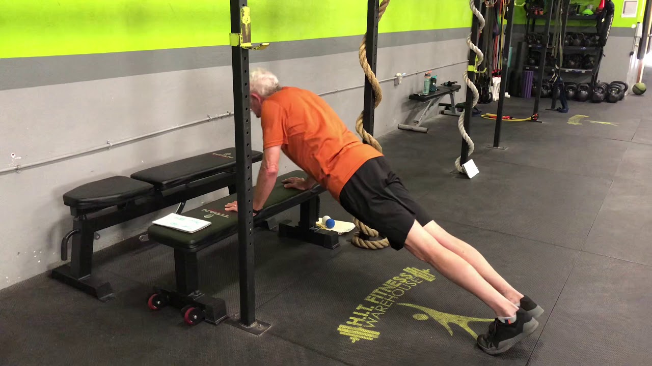 exercise 14.1 class 11 Assisted Bench Push Up - Push