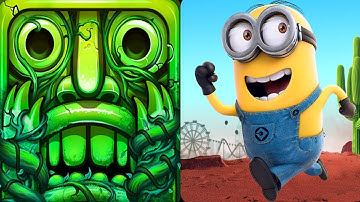 Temple Run 2 Lost Jungle VS Despicable Me Minion Rush Android iPad iOS Gameplay