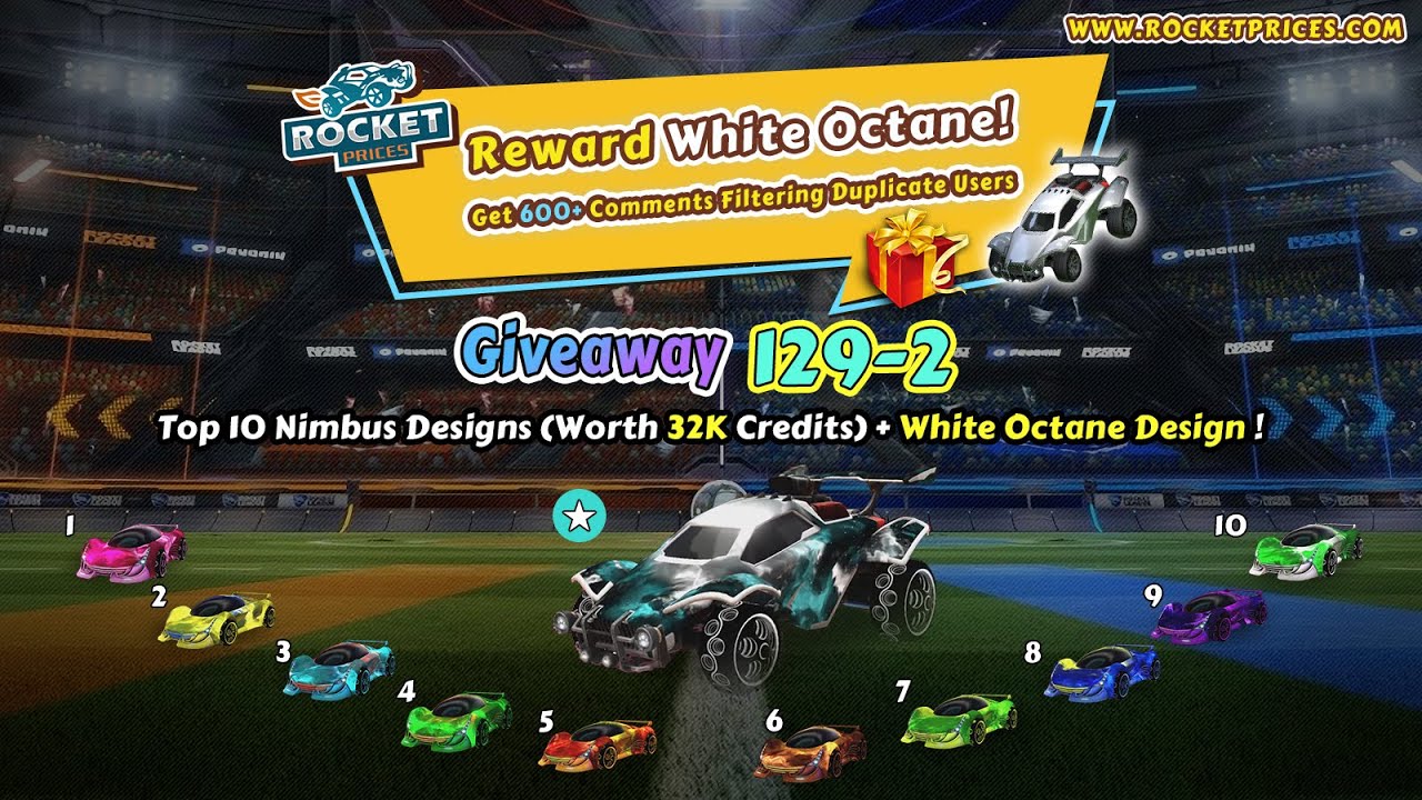 🔥Win 10 FREE Rocket League Nimbus Designs (Interstellar, Bravado) | Rocketprices.Com 129-2 Giveaway
