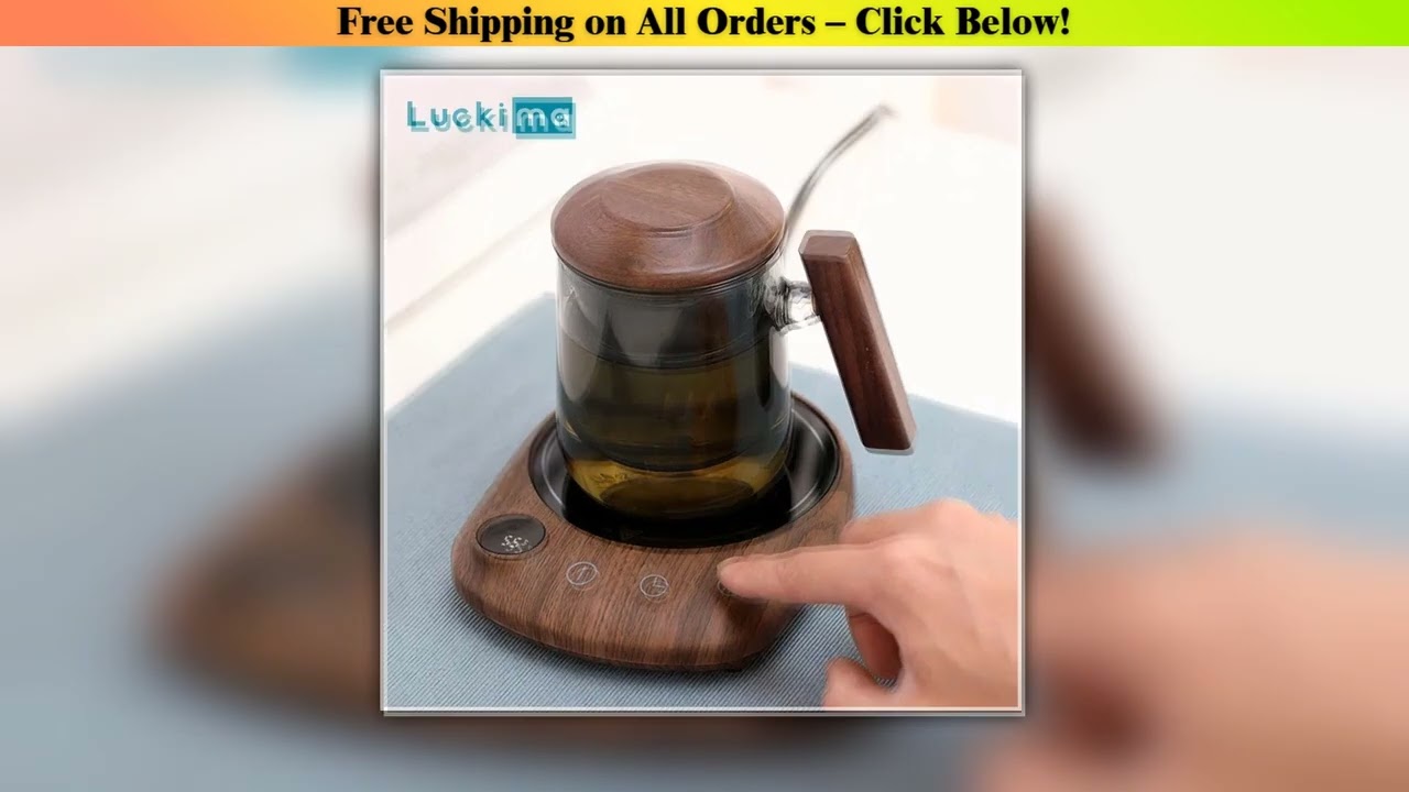 Electric Beverage Heating Plate 200W Smart Milk Tea Coffee Cup Mug Warmer for Desk 5 Temperatures