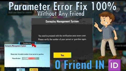 How To Fix Parameter Error in Bgmi || Parameter Error Fix Without Any Friend