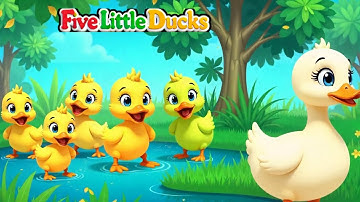 "Five Little Ducks Song + Numbers Learning | Kids’ Counting Adventure!" AI Animated Nursery Rhyme