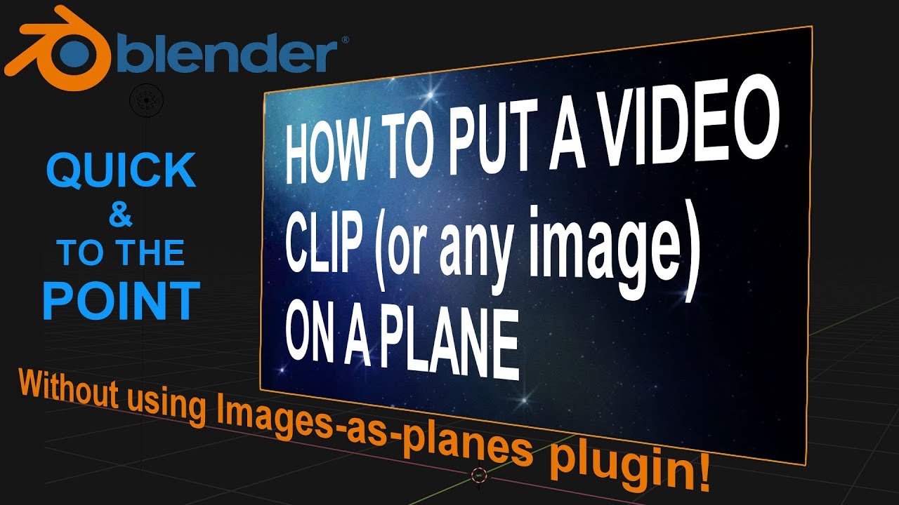 How to put an ANIMATED image on a plane in Blender 2.8 without a plugin
