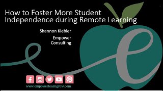 fostering independence during remote learning for elementary students