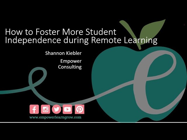 fostering independence during remote learning for elementary students