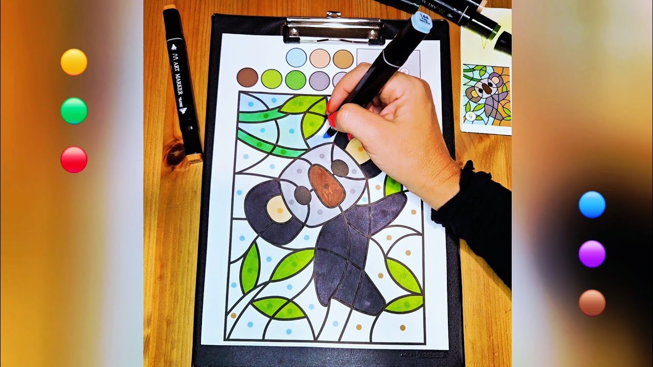 ✨️Relaxing Koala Coloring | Step by Step Drawing with Sleep Music🦜💤