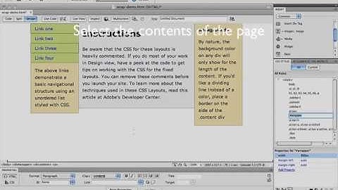 Dreamweaver: Center a Web Page Layout