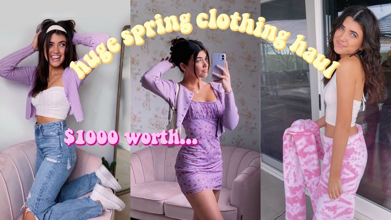 HUGE *cute & trendy* spring try on clothing haul!