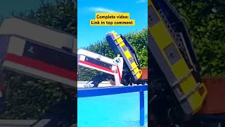 Lego Train CRASH on a bridge #lego #train #railway #crash #legotrain