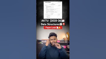 DSA One Shot Lecture 🔥 AKTU Most Important Questions + PYQ | Pass in 1 day 🏆