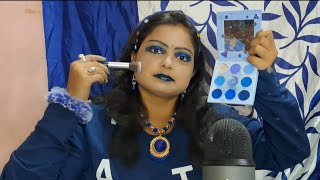 ASMR Doing my Blue Makeup 💙💄