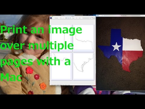 How to print an image on multiple pages using a Mac