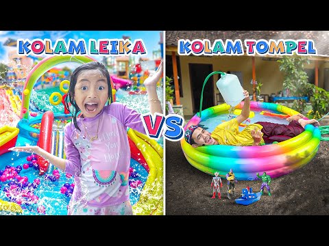 LEIKA VS TOMPEL SWIMMING POOL CHALLENGE - FUNNY KIDS CHALLENGE 😍