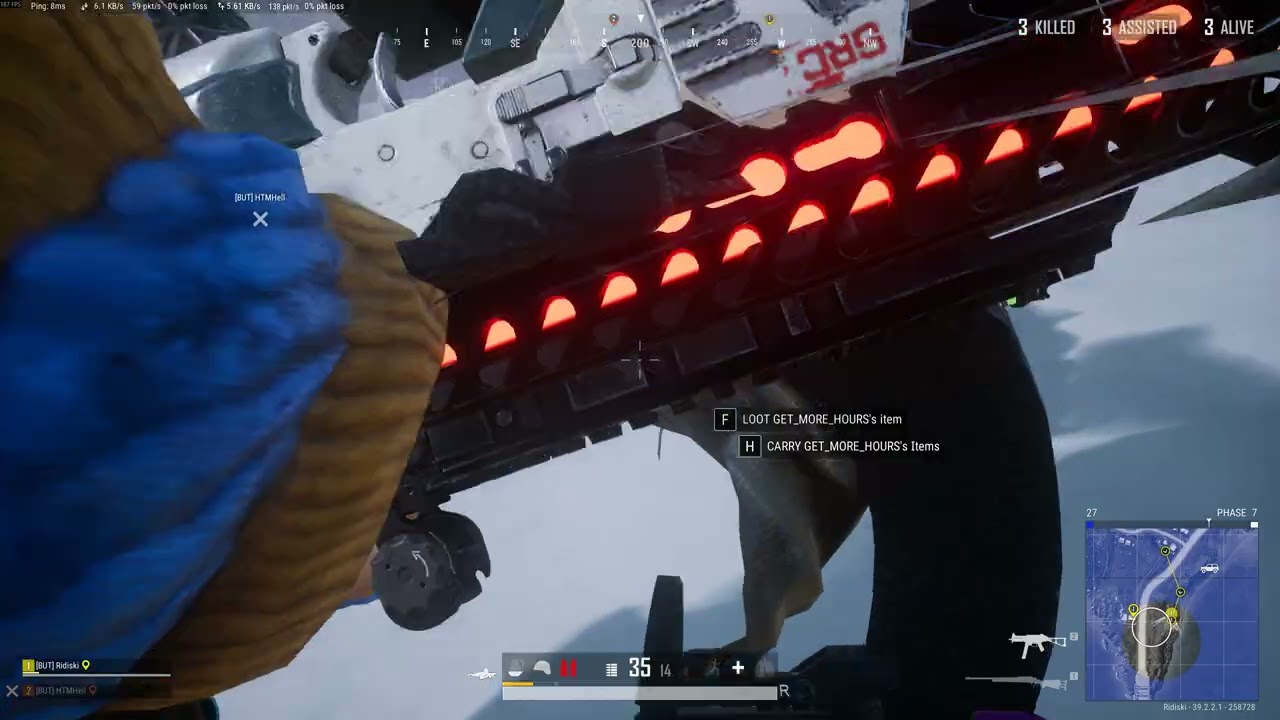 PUBG - No vest no helmet and no bullets... what a struggle