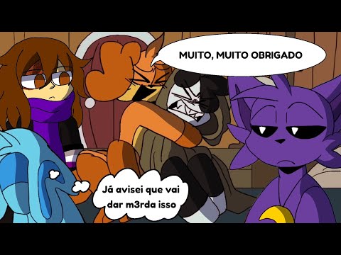 DOGDAY INVITED THE NIGHTMARES CRITTERS TO HIS CHRISTMAS PARTY 🎄 - Smiling Critters Animation (React)