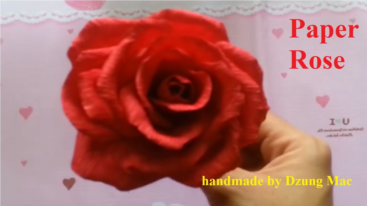 Hướng dẫn 5 cách làm hoa hồng bằng giấy đẹp và đơn giản handmade by Dzung Mac