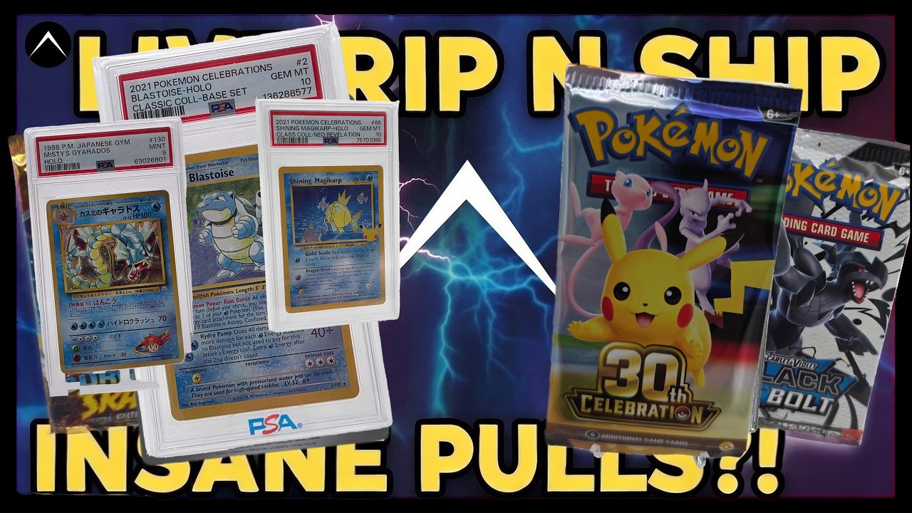 Pokémon Rip & Ship LIVE 🔥 30TH ANNIVERSARY = BLASTOISE | RGB