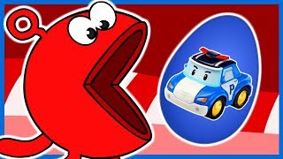 УЧИМ ЦВЕТА. Робокары.  Learning Colors. Pacman.  Robocar. 로보카 폴리